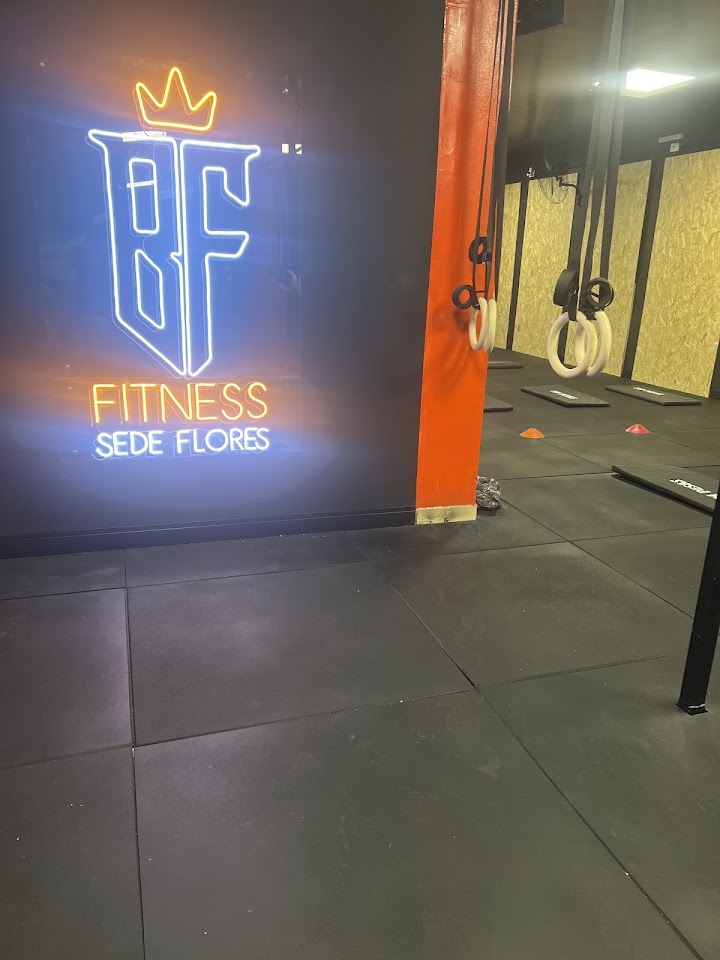 Cartel neón de BF Fitness Flores